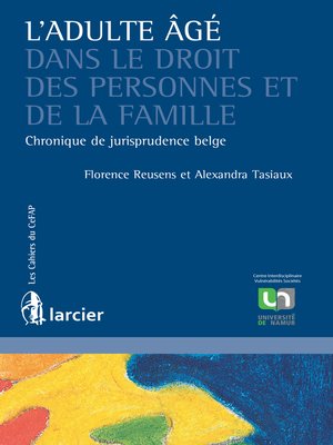 cover image of Adultes âgés dans le droit des personnes et de la famille